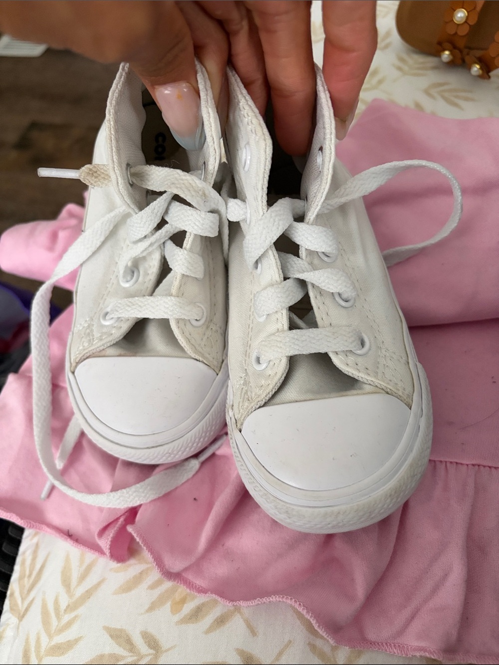 Converse White Kids Canvas Sneakers